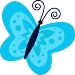 Cartoon illustration of a butterfly.Vector 