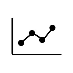 Line chart glyph icon