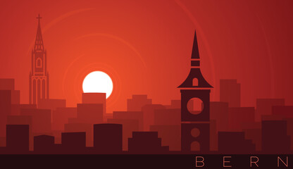 Bern Low Sun Skyline Scene