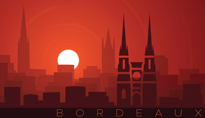 Bordeaux Low Sun Skyline Scene