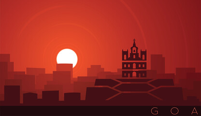 Goa Low Sun Skyline Scene - obrazy, fototapety, plakaty