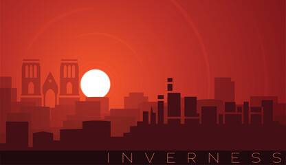 Obraz premium Inverness Low Sun Skyline Scene