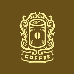 Coffee shop badge in vintage style