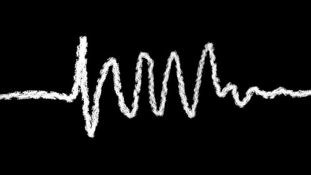 Sound Audio Waves Frequency Hand Drawn Blackboard Animation
