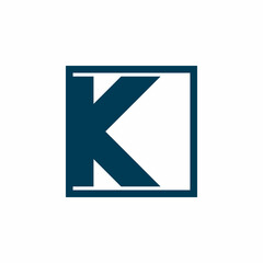square letter k logo design