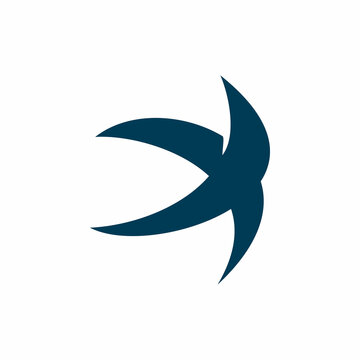 blue letter x shape logo design