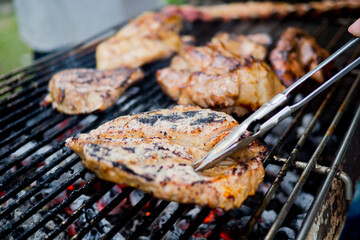  Bar-B-Q, grill, roast, barbecue, tread, stride, bake
