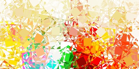 Light multicolor vector background with triangles.
