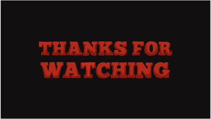 Thanks for Watching text vector