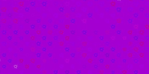 Dark blue, red vector template with flu signs.