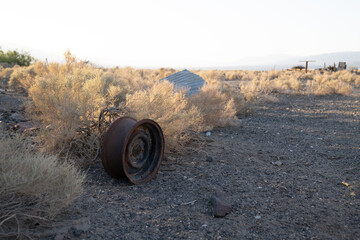 The Rubble And Ghost Town Of Ballarat, California.