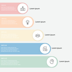 Abstract elements Infographic circle shape data vector Template Process concept Step for strategy and information education