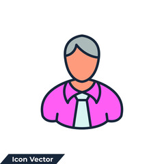 Obraz na płótnie Canvas businessman icon logo vector illustration. user man symbol template for graphic and web design collection