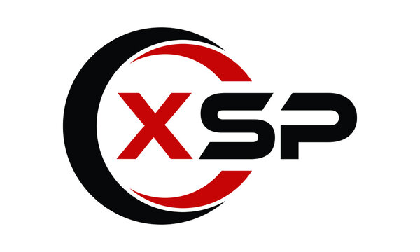 XSP swoosh three letter logo design vector template | monogram logo | abstract logo | wordmark logo | letter mark logo | business logo | brand logo | flat logo | minimalist logo | text | word | symbol