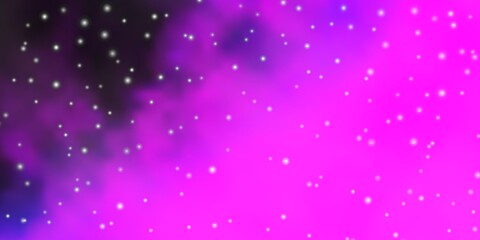 Light Pink, Blue vector texture with beautiful stars.