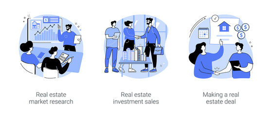 Real estate job isolated cartoon vector illustrations se