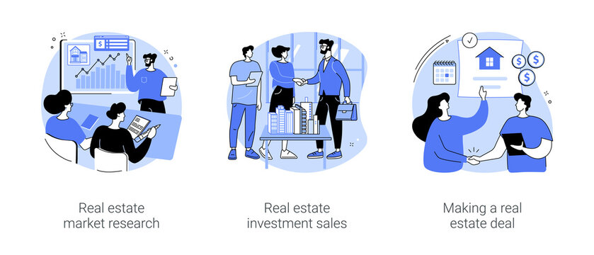 Real estate job isolated cartoon vector illustrations se