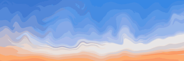 Sunset sky, natural background, vector illustration