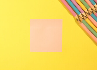 paper notes on wooden background