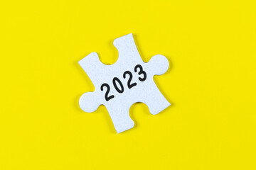 2023 on puzzle background - New year Concept