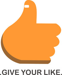 like icon with sentence below