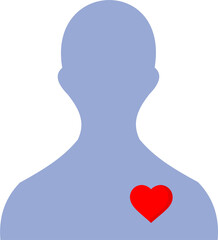 person with love icon