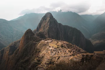 Cercles muraux Machu Picchu Machu Picchu mountain ruins peru