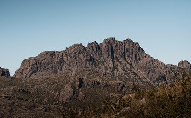 Mountain with clouds fog in Itatiaia