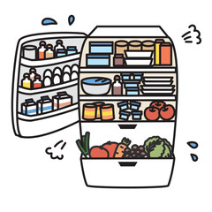 詰め込みすぎている冷蔵庫