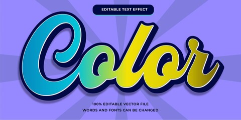 color gradient text effect editable