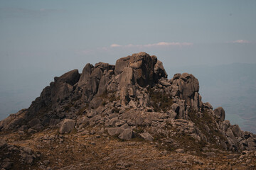 Fototapeta na wymiar Mountain of stones in an arid place Itatiaia