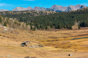 Historic Cattle Ranch In Valley on Hermosa Park Road, Durango, Colorado, USA