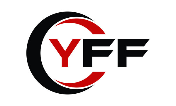 YFF swoosh three letter logo design vector template | monogram logo | abstract logo | wordmark logo | letter mark logo | business logo | brand logo | flat logo | minimalist logo | text | word | symbol