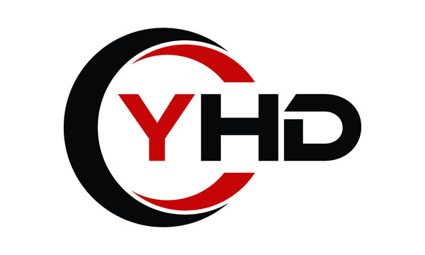 YHD swoosh three letter logo design vector template | monogram logo | abstract logo | wordmark logo | letter mark logo | business logo | brand logo | flat logo | minimalist logo | text | word | symbol