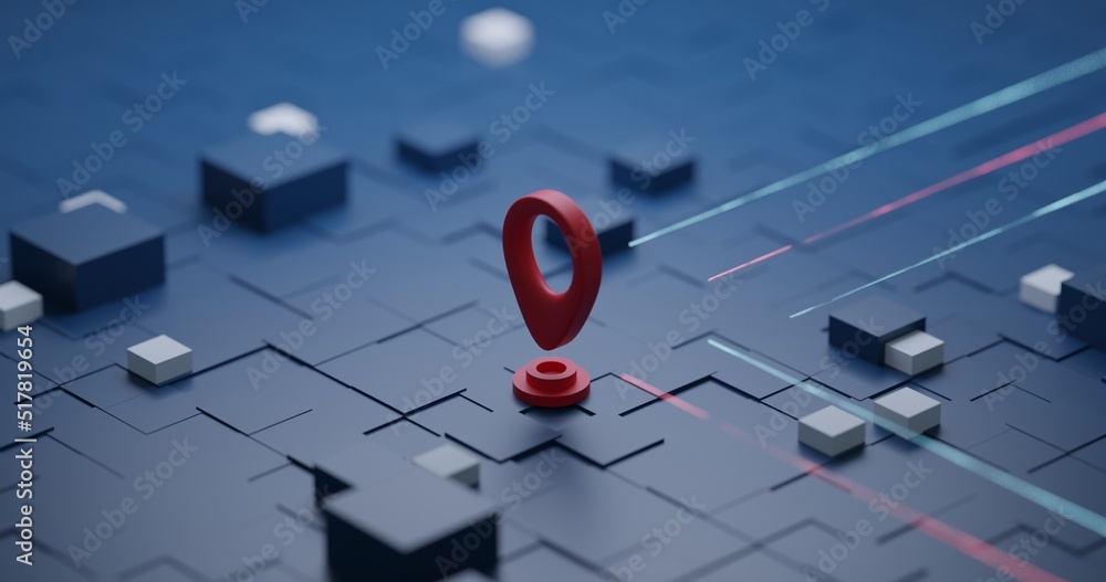 Poster location search around the world. location map concept. futuristic style image. navigator pin checki