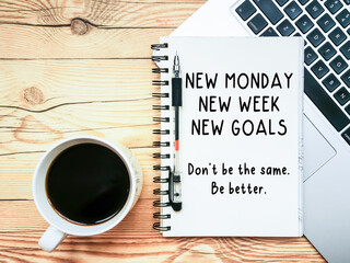 Open notebook with text 