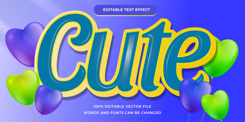 Cute modern text effect editable