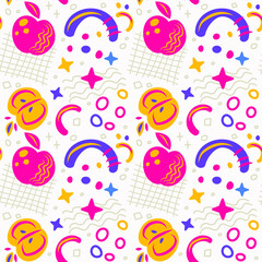 Abstract Apple Seamless Pattern