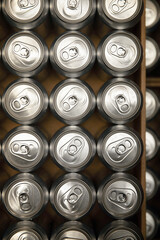 case of filled aluminum cans