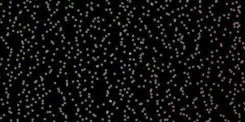 Dark Green, Red vector pattern with abstract stars.