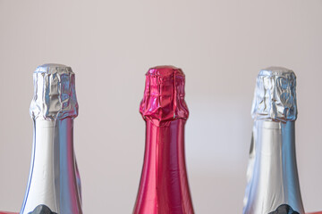 Wine bottle wrap on bottle at party