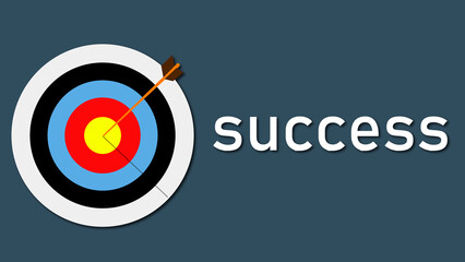 dart arrow hitting in the target center of dartboard