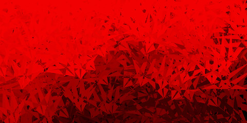 Dark red vector backdrop with triangles, lines.