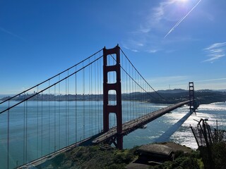 Golden Gate Bridge looking into San Francisco