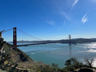 Golden Gate Bridge looking into San Francisco
