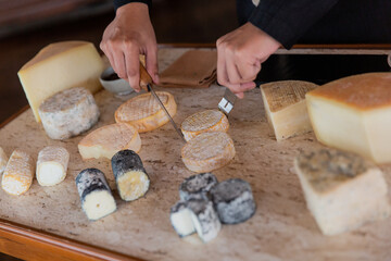 cheese table mobile dining table
