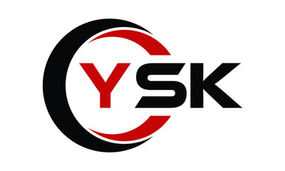 YSK swoosh three letter logo design vector template | monogram logo | abstract logo | wordmark logo | letter mark logo | business logo | brand logo | flat logo | minimalist logo | text | word | symbol
