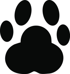 Pet cat paw print sign simple icon on background.eps