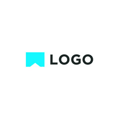Simple rooftop logo design vector