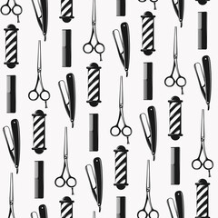 Striped seamless pattern for barber shop
